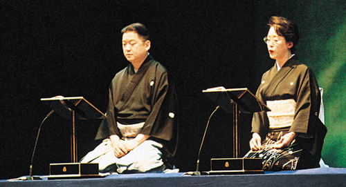 清元「田螺」 清元梅光(右) 清元「田螺」 清元梅光(右)
