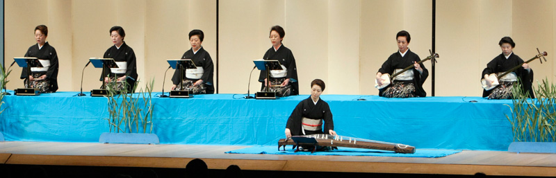 清元「六玉川」 清元梅光(上段左から4人目)